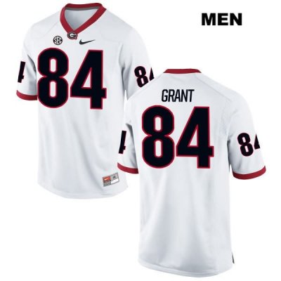 Men's Georgia Bulldogs NCAA #84 Walter Grant Nike Stitched White Authentic College Football Jersey CDG3754SE